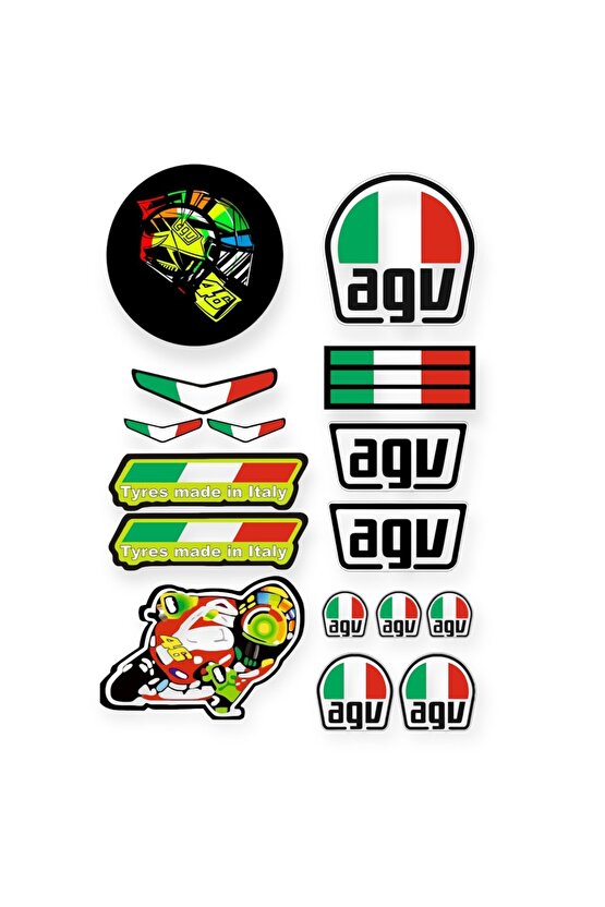 AGV STİCKER SETİ MOTORSİKLET KASK