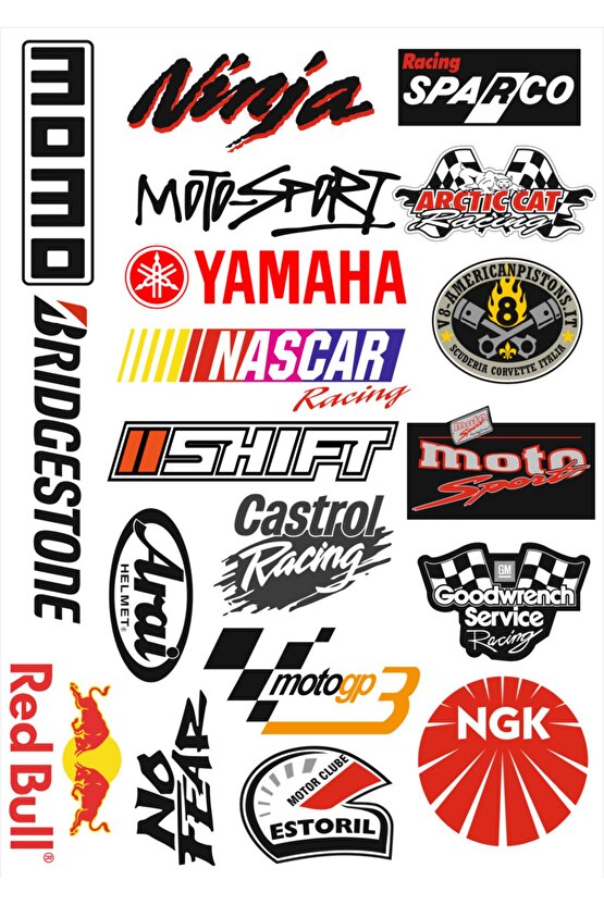 otosiklet sticker, yarış sticker, motor sticker seti, motoGP sticker, Yamaha sticker,