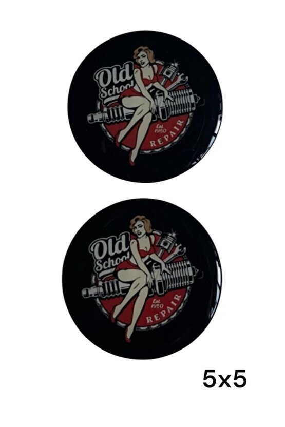 Old school Damla Sticker motorsiklet kask