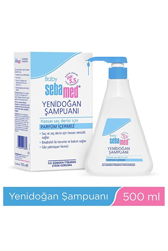 Baby pH 5.5 Bisabolol İçerikli Koruma ve Bakım Sağlayan Yenidoğan Bebek Şampuanı 500 ml