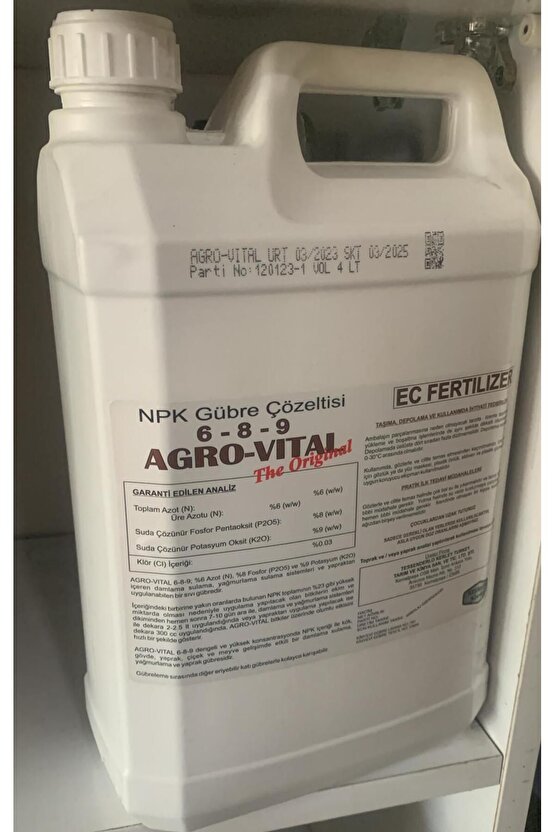 Agro-vıtal 6-8-9 4lt