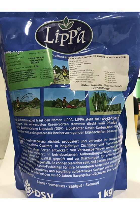 Yaz Kış Yeşil Alan Çim Tohumu Lippa 7s Special 1kg