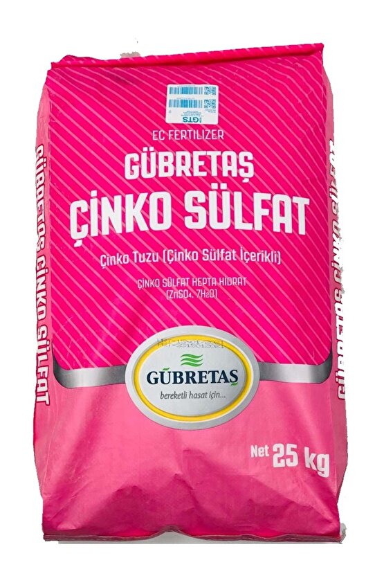 Çinko Sülfat Toz Suda Erir (% 22 - 25 KG)