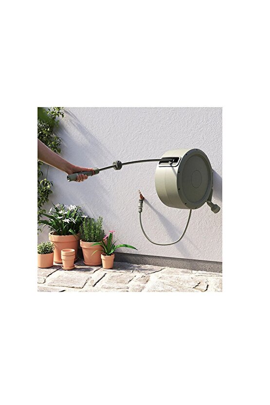 Verve Duvara Monte Hortum Ve Makara Seti 25 Metre Duvar Tipi Auto-Reel 25 Metre