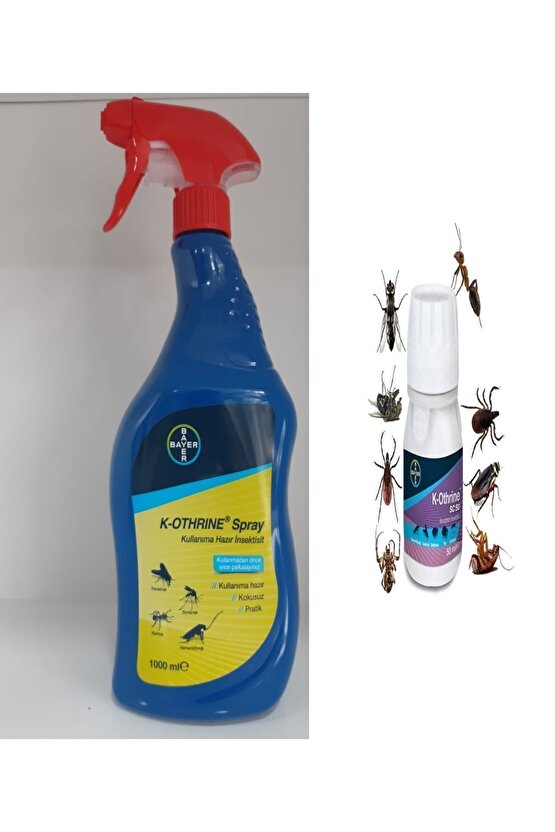 K-othrine Sprey 1lt. K-othrine Sc 50ml Genel Haşere En Etkili Ikili Set Karınca Hamam Böceği Sinek