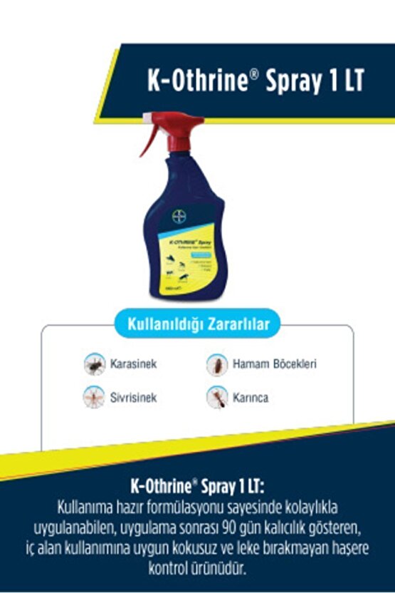 K-othrine Al 1 Lt Tüm Haşereler Için Sprey (hamam Böceği, Karınca, Sinek, Sivrisinek)
