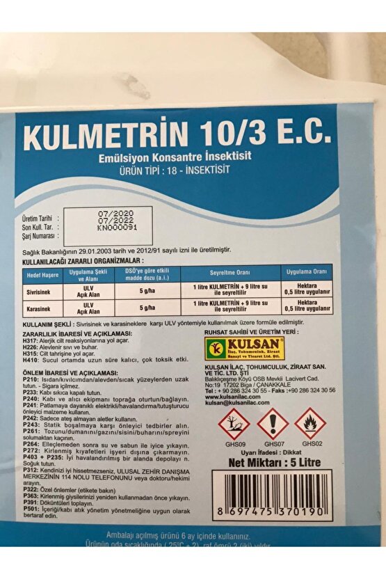 Kulmetrin 103 E.c.