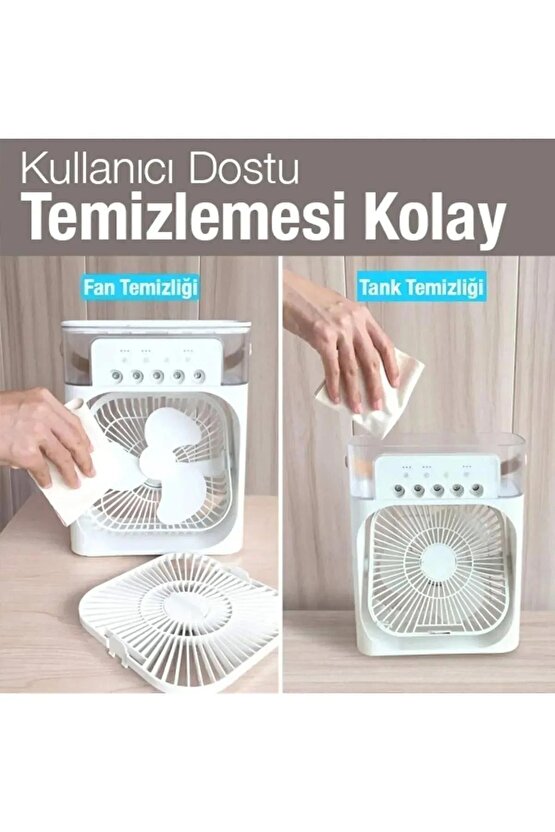 600 ML Portatif Buzlu Vantilatör Soğutucu Fan Taşınabilir Klima Mini Klima