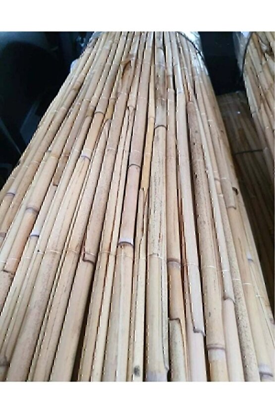1m X 5m Hasır Kamış Çit Bambu Gölgelik Bahçe Dekor Misina Örgü Kamış