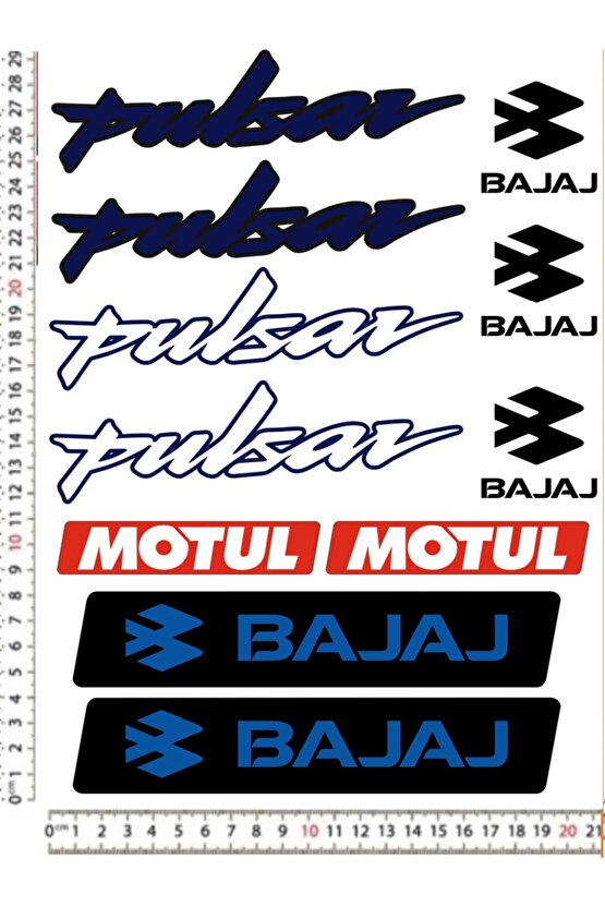 PULSAR BAJAJ STİCKER ÇIKARTMA A4 MOTORSİKLET KASK