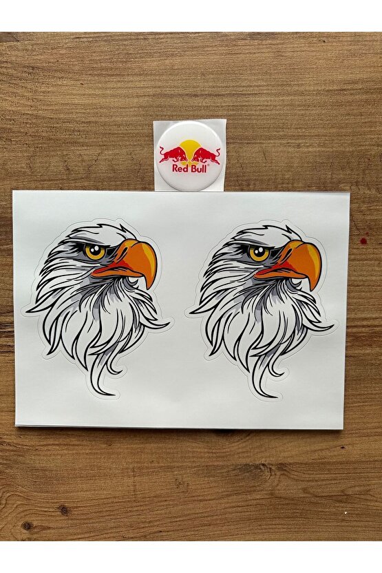 Kartal Sticker Çıkartma 2 Adet Motorsiklet Araba Leptop Dolap Sticker Çıkartma