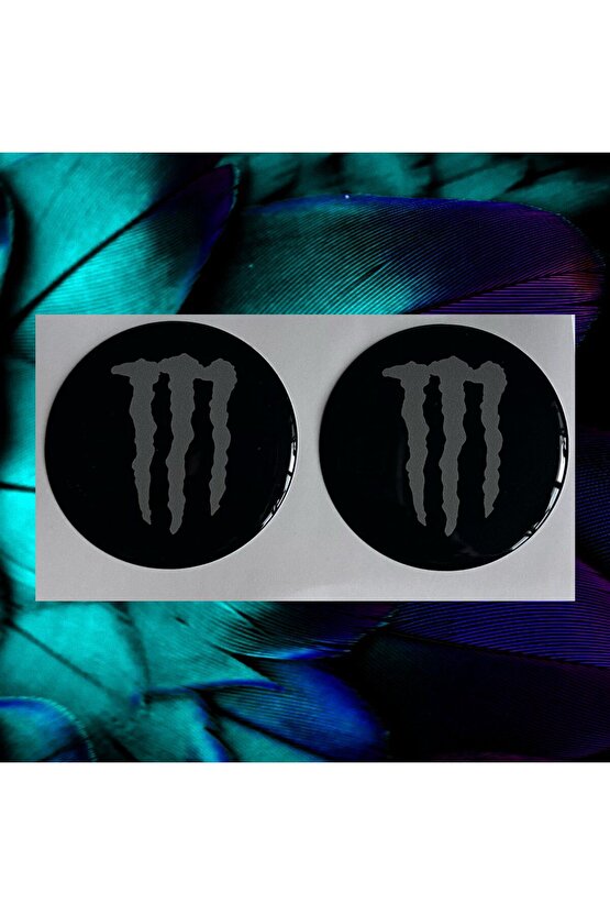 Monster Damla Sticker 3d 5x5 Cm 2 Adet