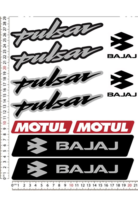 PULSAR MOTUL BAJAJ MOTORSİKLET KASK STİCKER ÇIKARTMA SETİ