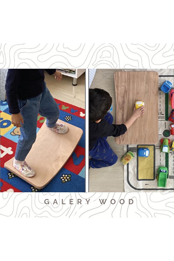 0-3 Yaş Denge  Denge Tahtası, Montessori Balance Board, Doğal Ahşap Çocuk Oyuncak, Spor Ekipmanı, M