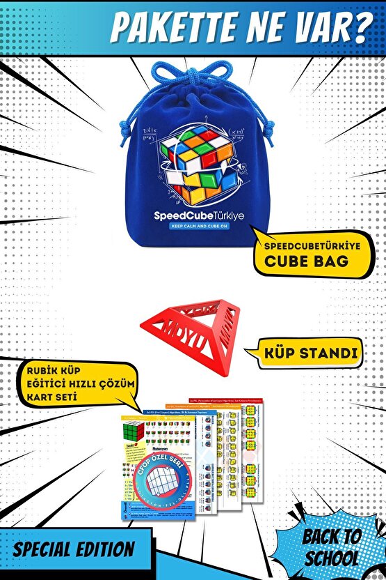 Rubik Zeka Küpü Çantası Kılıfı Kese Taşıma Koruma Çanta Bag Süet Kumaş - Size 7 - 14x16 Cm