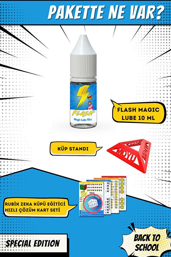 Flash No 4 Profesyonel Rubik Küp Yağı Rubik Küp Lube Zeka Küpü Yağı Lube Lubricant Yağlayıcı 10 ml
