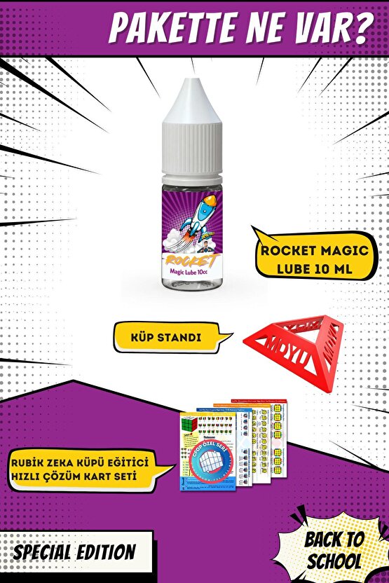 Rocket No2 Profesyonel Rubik Küp Yağı Rubik Küp Lube Zeka Küpü Yağı Lube Lubricant Yağlayıcı 10 ml