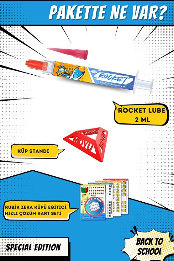 Rocket Magic Lube Pro Rubik Küp Yağı - Rubik Küp Lube - Zeka Küpü Yağı Lube Lubricant Yağlayıcı 2 ml