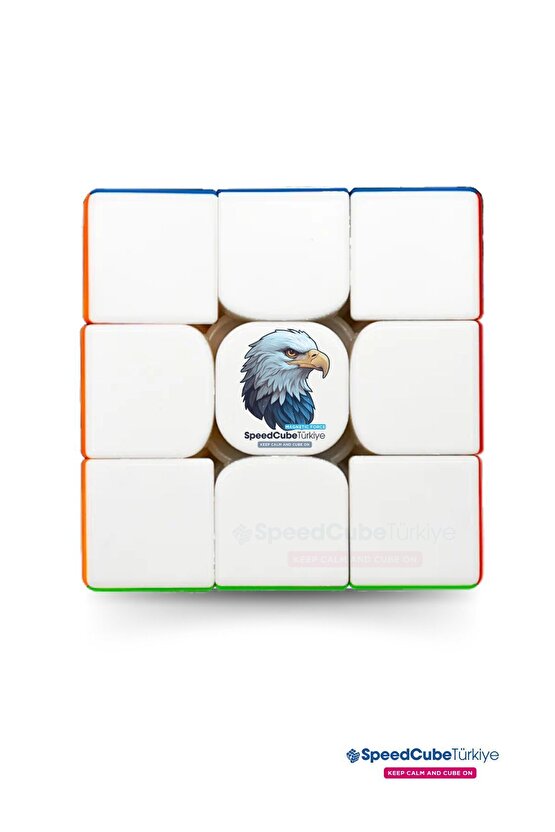 Rebel Eagle 3x3 Profesyonel Manyetik Mıknatıslı Rubik Küp Akıl Küpü Zeka Küpü Speedcube Canlı Renk