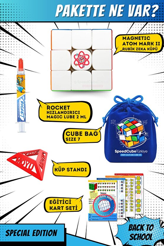 Magnetic Atomml Mark Ll 3x3 Profesyonel Mıknatıslı Manyetik Küp Akıl Zeka Küpü Speedcube