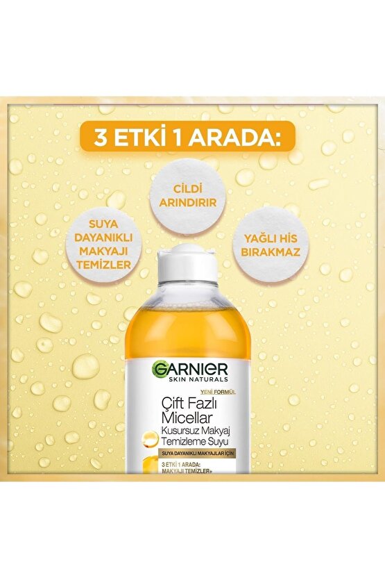 Çift Fazlı Micellar Kusursuz Makyaj Temizleme Suyu 400 Ml