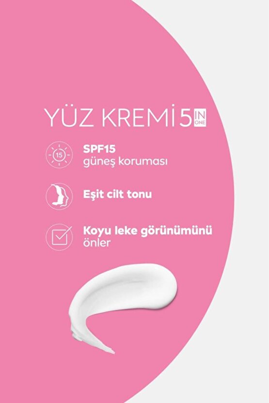 Cilt Tonu Eşitleyici Yüz Bakım Kremi 100ml, SPF15, 24 Saat Nemlendirici, Leke Oluşumu Önleyici