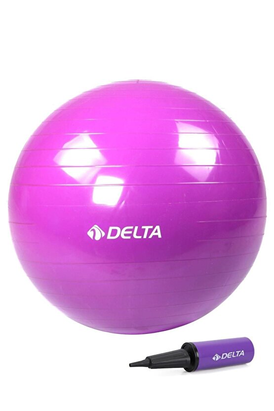 75 Cm Deluxe 170 Cm - 179 Cm Boy Aralığında Olanlar Için Uygun Mor Pilates Topu Ve Pompa Seti