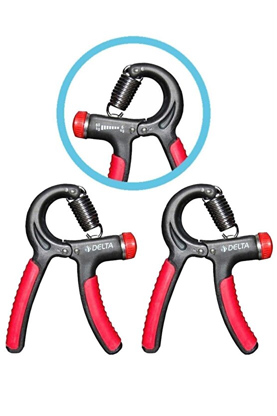 Kırmızı 2 Adet 5 - 60 Kg Arası Sertlik Ayarı Yapılabilir Dirençli El Yayı