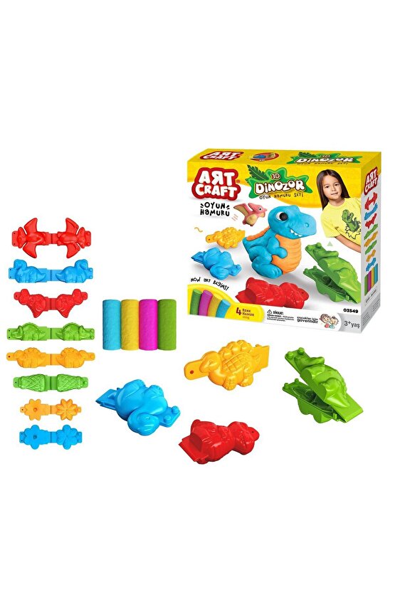 03549 , 3d Dinozor Hamur Set 200 gr  3 Yaş