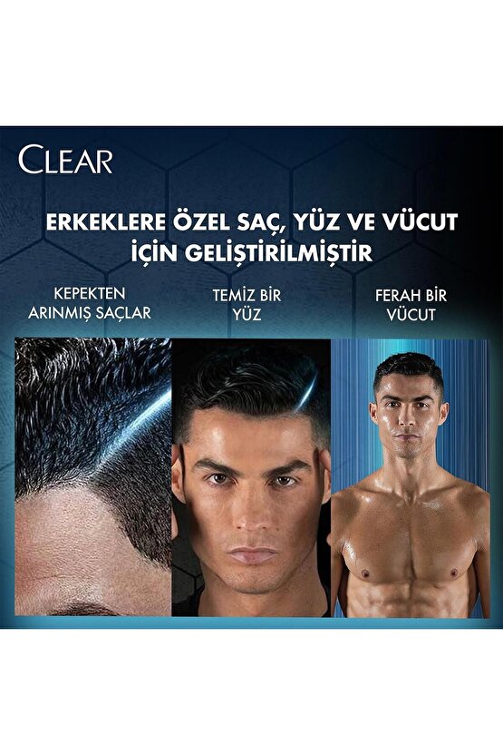 Men 3 In 1 Şampuan & Duş Jeli Arındırıcı Kömür Saç Yüz Vücut Için 350 ml