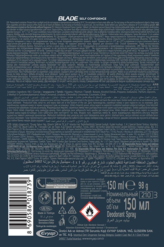 Self Confidence Erkek Deodorant 150 Ml