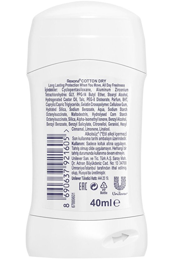 Women Cotton Dry Roll-on 40ml 1 Adet