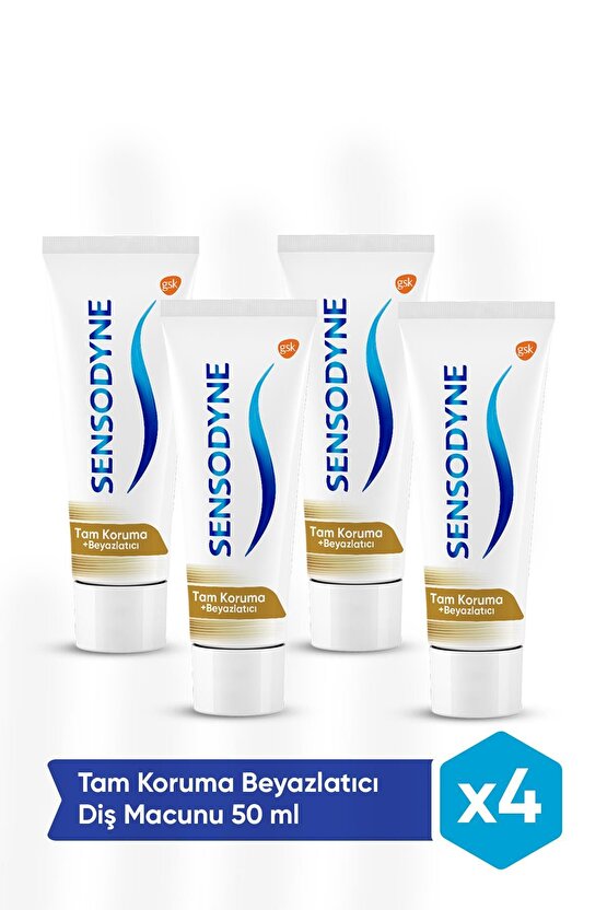 Tam Koruma Beyazlatıcı Diş Macunu 50 Ml. 4lü Set