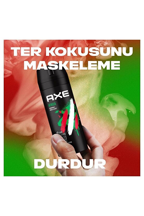 Erkek Sprey Deodorant Africa 48 Saat Etkileyici Koku 150 ml X3 Adet
