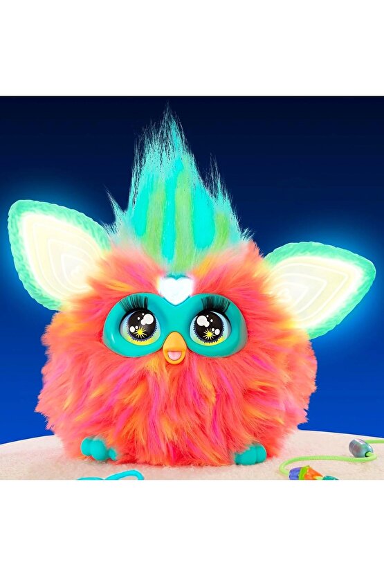 Furby Mercan Renkli İnteraktif Pelüş Oyuncak - Furby Peluşu - Furby Oyuncak Peluş - Konuşan Furby Oy