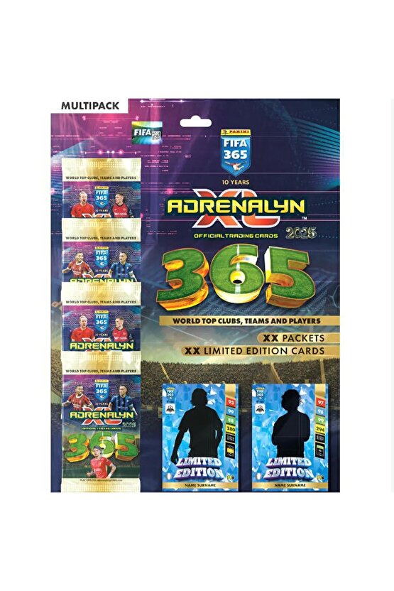Panini FIFA 365 Adrenalyn XL 2025 Özel Çoklu Paket - Futbolcu Kartları - Trading Oyuncu Kartı - Fifa
