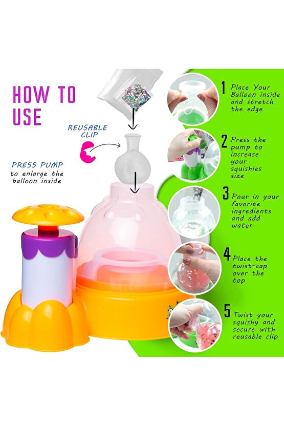 Doctor Squish Maker Station Neon, Parlak Simli Sukuşi Yapım Seti - Slime Yapma Seti - Doktor Sukuşi