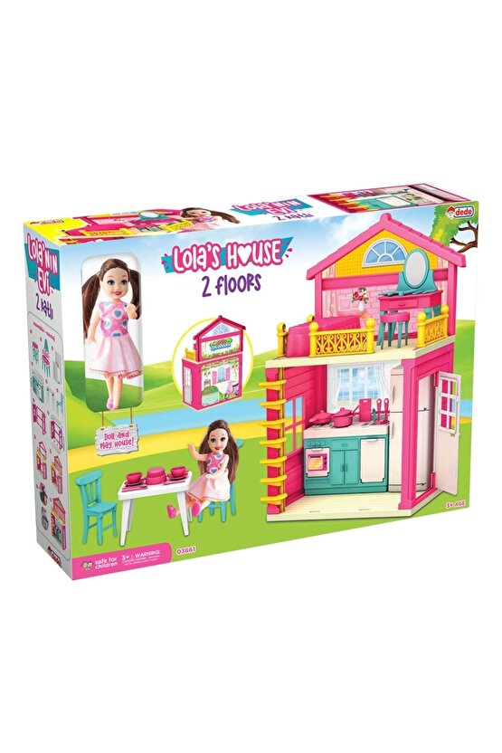 Lolanın 2 Katlı Evi - Ev Oyuncak - Lolanın 2 Katlı Ev Seti - Barbie Ev Seti