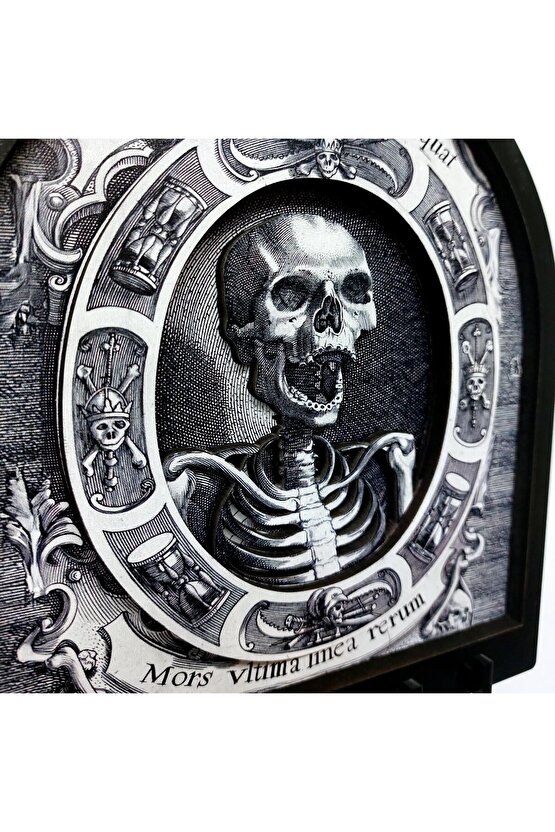 Memento Mori Gotik İskelet Temalı Boyutlu Anahtar Askılık Duvar Dekor
