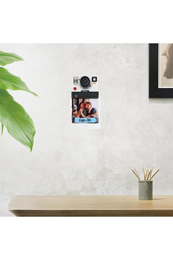 Vintage Retro Kamera Fotoğraf Makinesi Şeklinde Ahşap Duvar Fotoğraf Kağıt Tutucu Dekor
