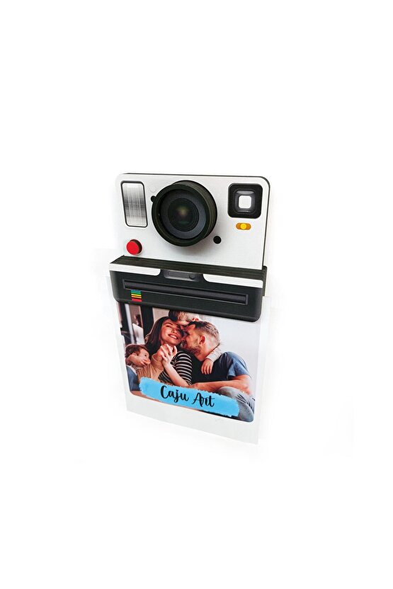 Vintage Retro Kamera Fotoğraf Makinesi Şeklinde Ahşap Duvar Fotoğraf Kağıt Tutucu Dekor