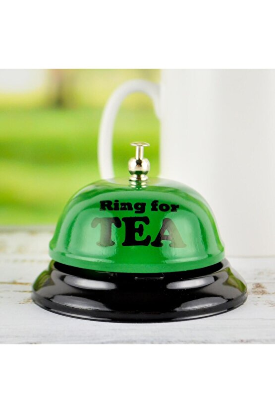 Ring For Tea Yazılı Masa Zil Resepsiyon Zil Hediye Süs