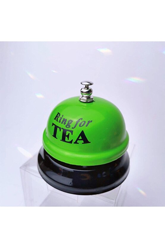 Ring For Tea Yazılı Masa Zil Resepsiyon Zil Hediye Süs