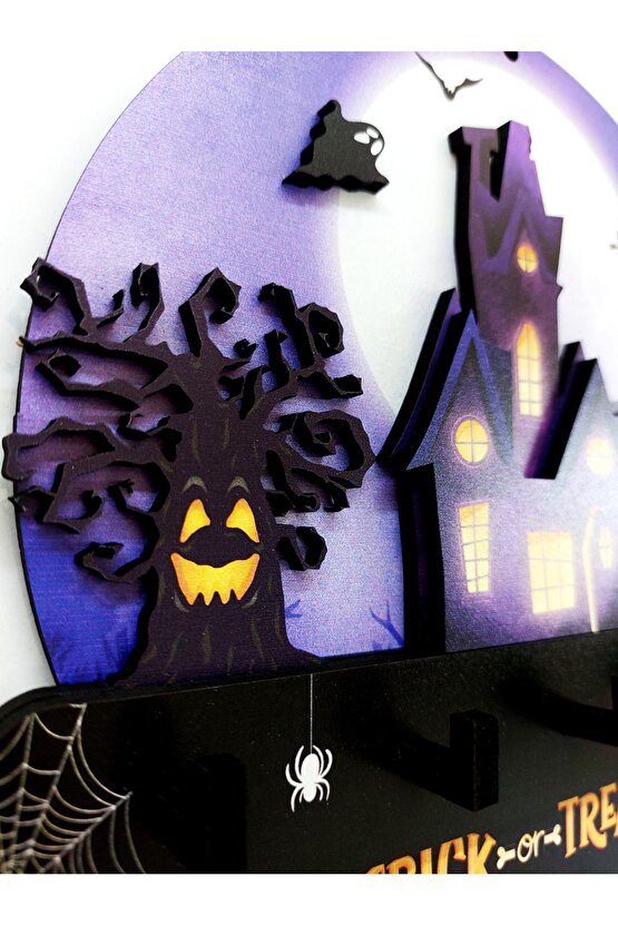 Halloween Cadılar Bayramı Temalı Duvar Dekor Askılık Anahtarlık