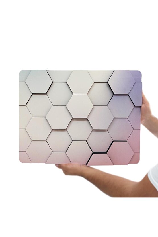 3 Boyutlu Altıgen Geometrik Dekoratif Ahşap Duvar Tablo Dekor
