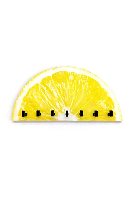 Ahşap Yarım Limon Mutfak Hol Duvar Askılık Duvar Süsü