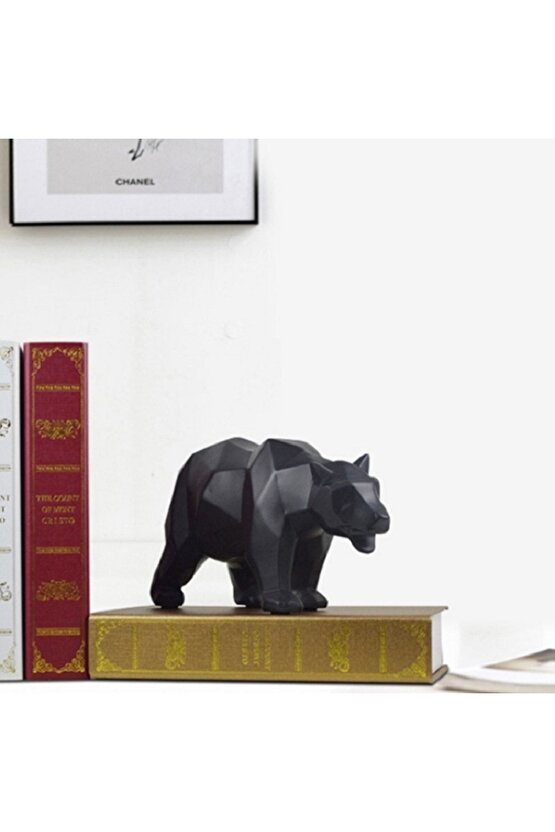 Dekoratif Büyük Boy Kübik Ayı Ev Ofis Modern Biblo Dekor