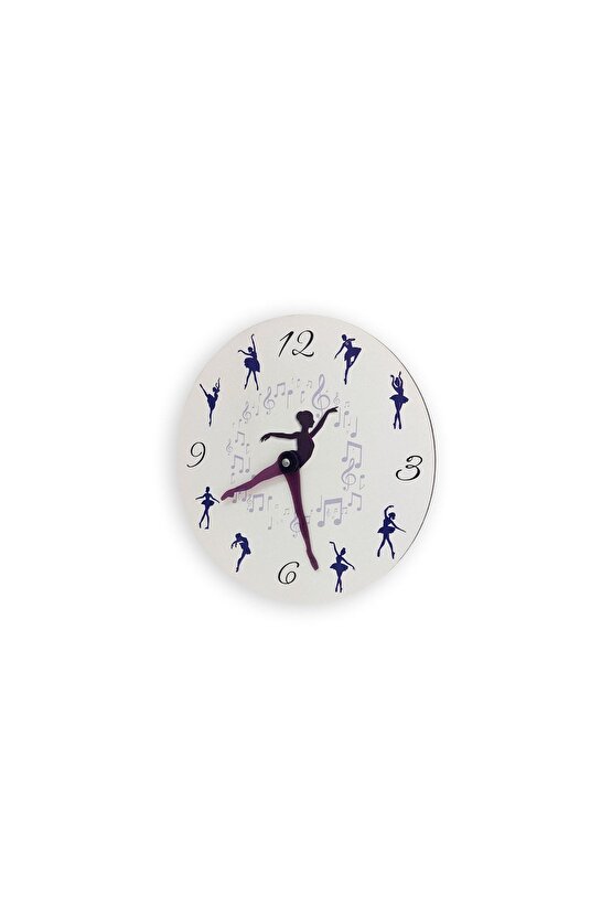 Dekoratif Modern Tasarım Dansçı Balerin Ahşap Duvar Saati