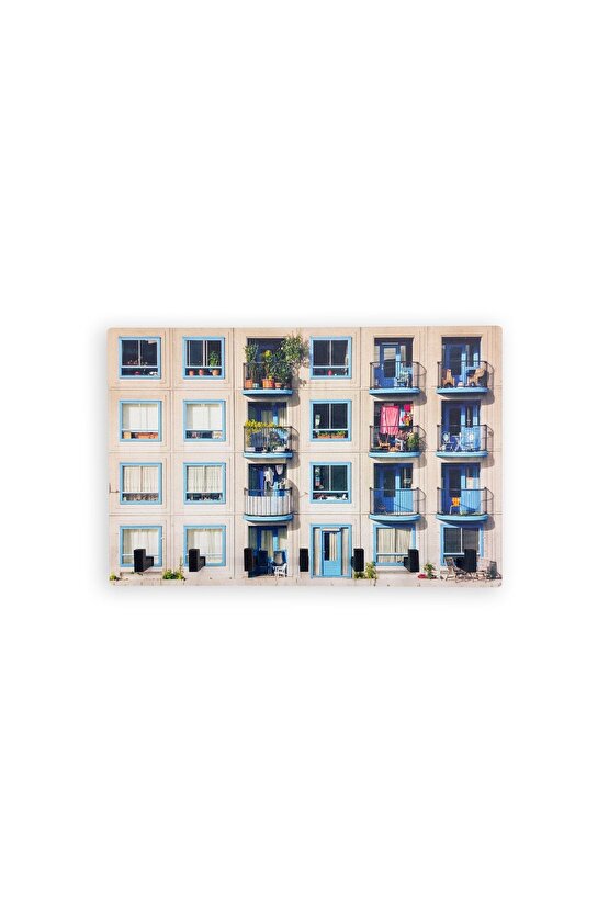 Dekoratif Renkli Apartman Bina Hol Askılık Anahtarlık Süs