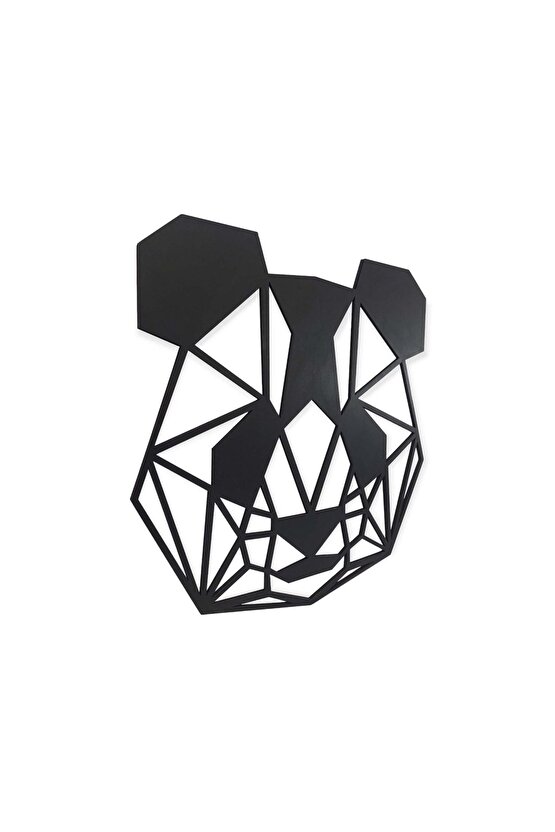 Dekoratif Geometrik 45 Cm Panda Ahşap Tablo Duvar Dekoru